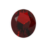Garnet Red Oval